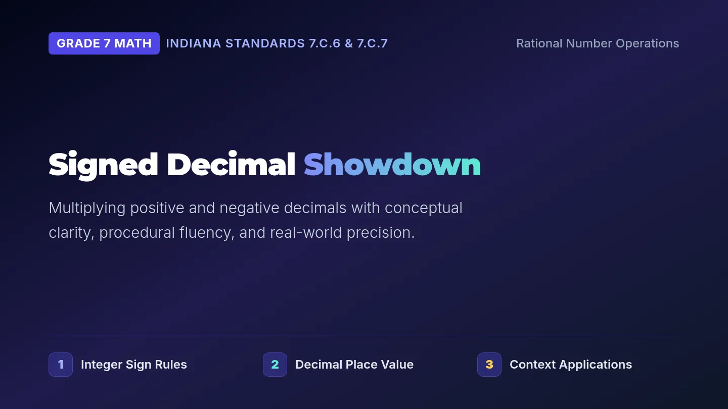 Signed Decimals Lesson Slides