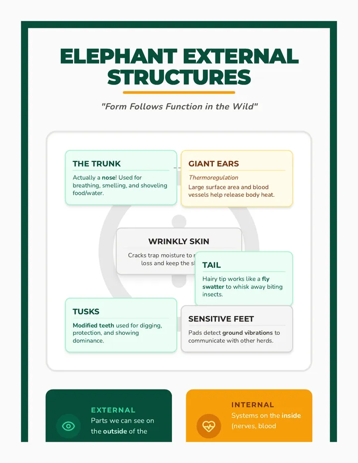 Elephant Anatomy Anchor Chart