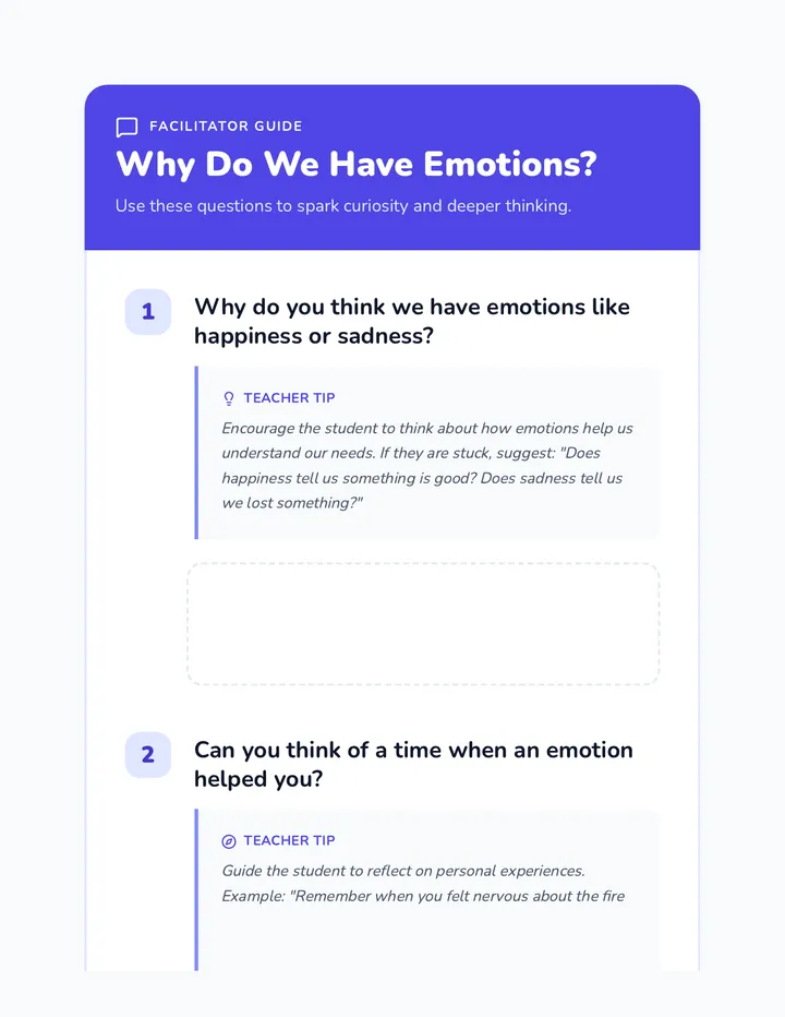 Why Do We Have Emotions Discussion Guide