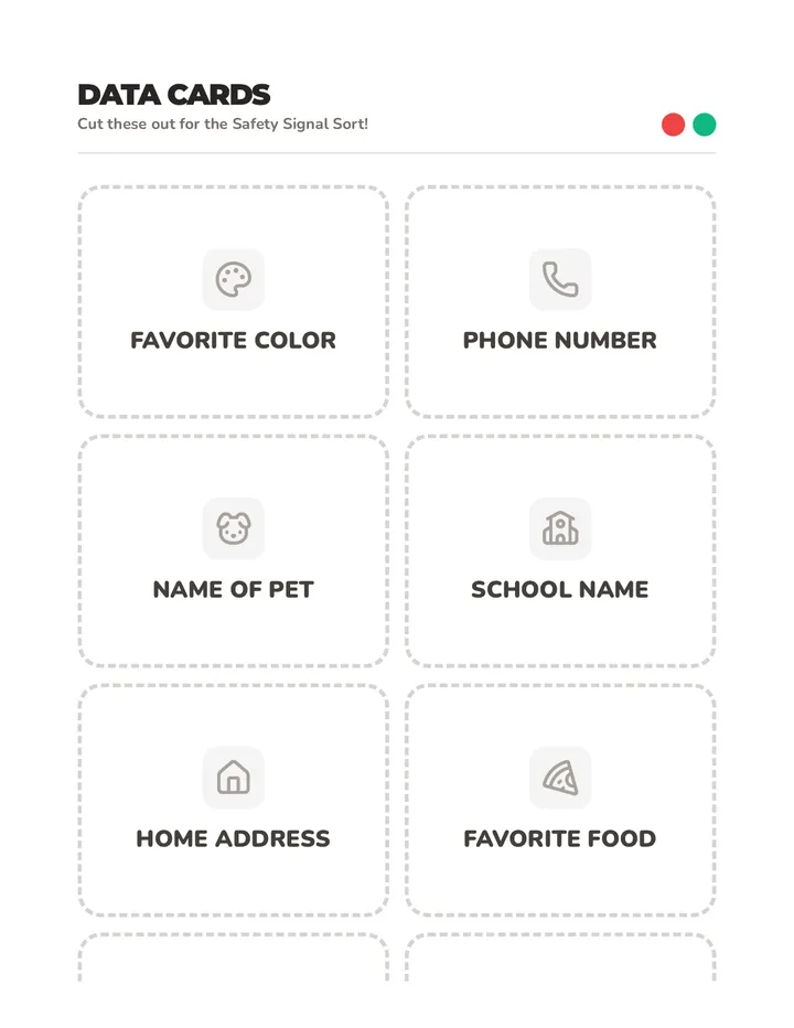 Data Cards Activity
