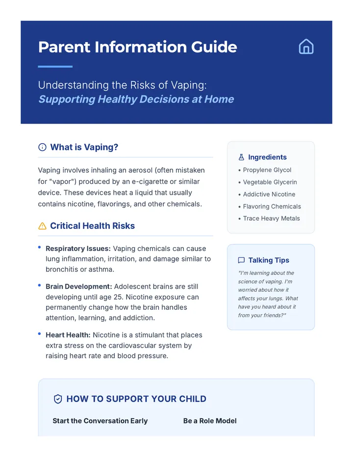 Vaping Parent Handout