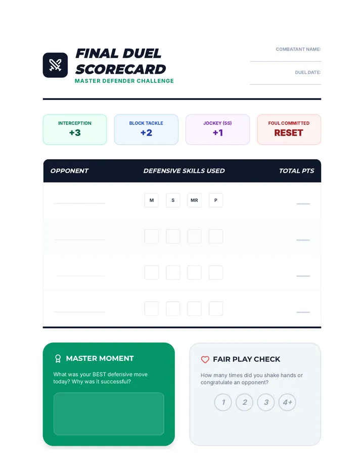Final Duel Scorecard
