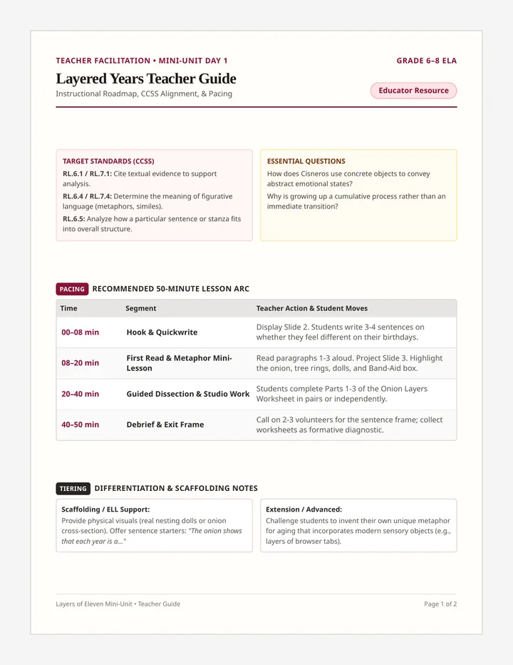 Layered Years Teacher Guide