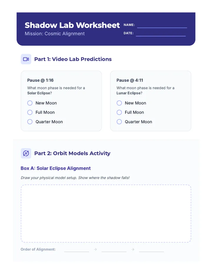 Shadow Lab Worksheet