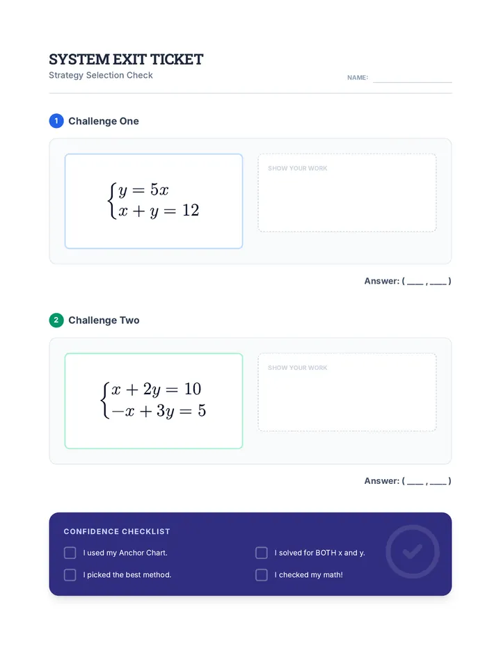 System Showdown Exit Ticket Neutral