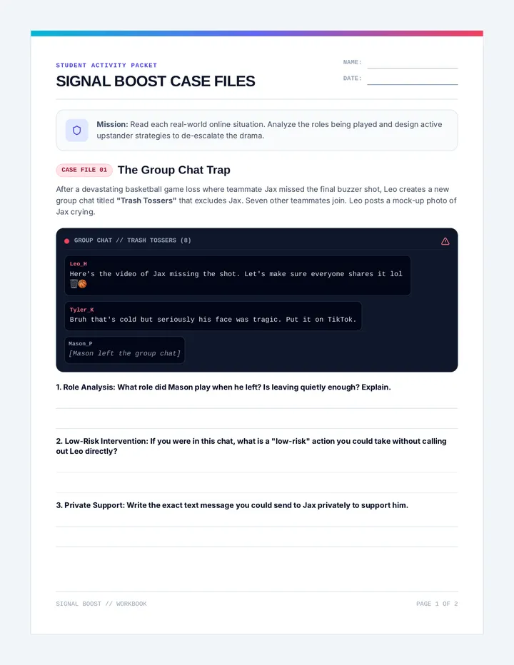 Signal Boost Case Files