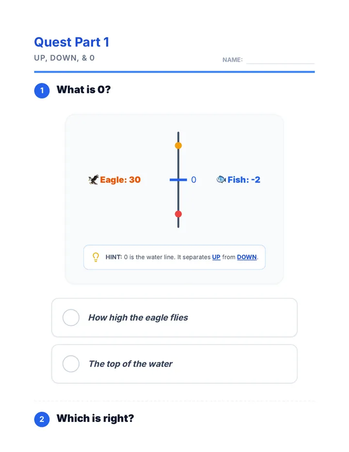 Math Quest Part 1 Assessment