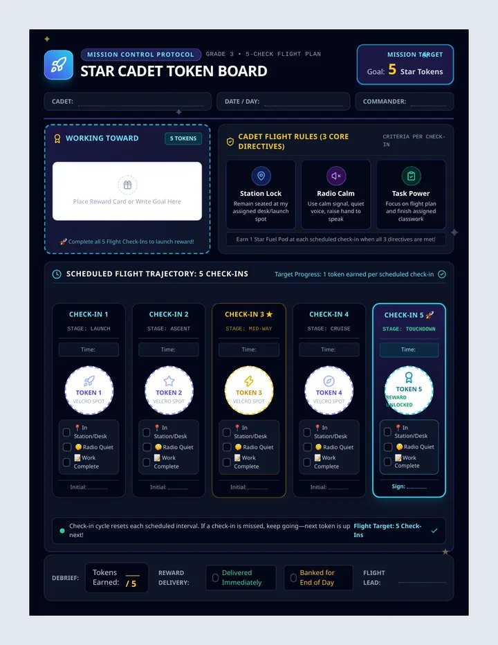 Space Mission Token Board