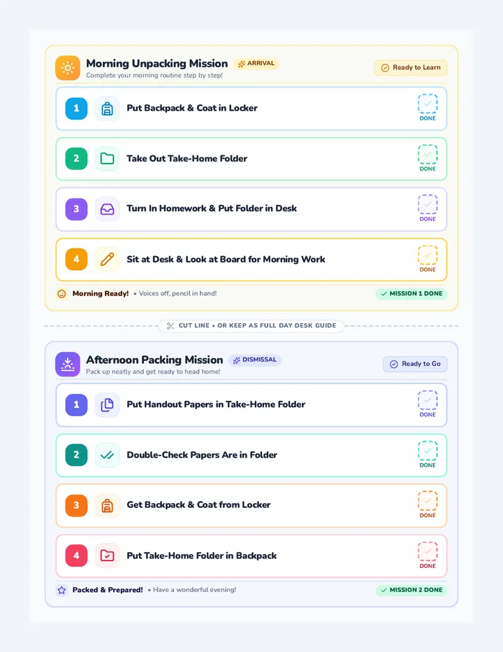 Daily Routine Checklists