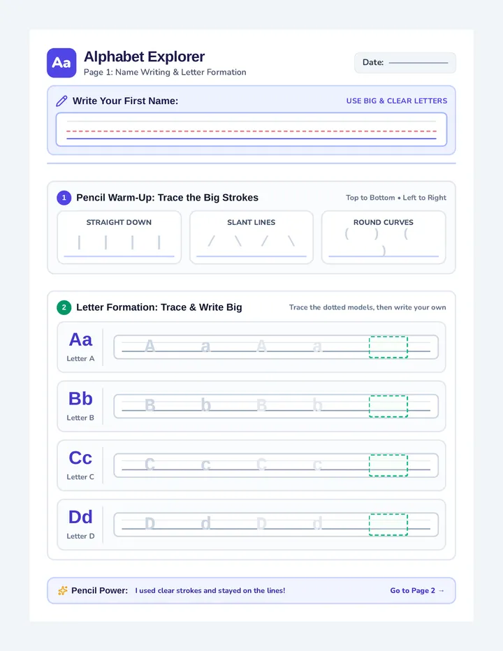 Alphabet Explorer Workbook