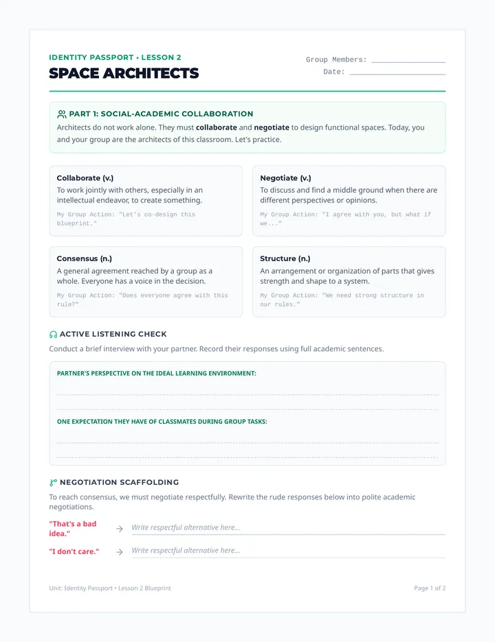 Norms Blueprint Worksheet