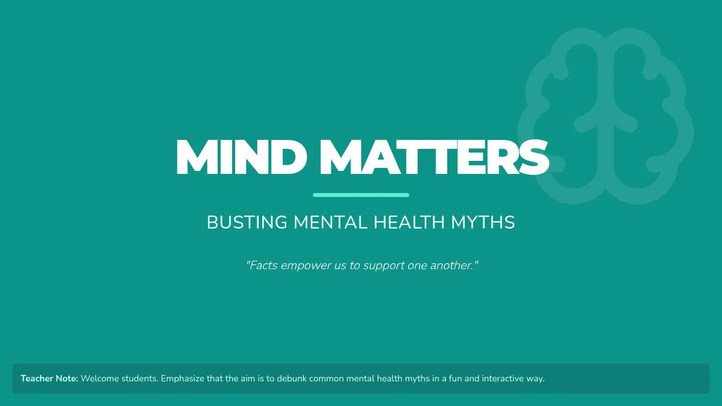 Mental Health Myths Slides