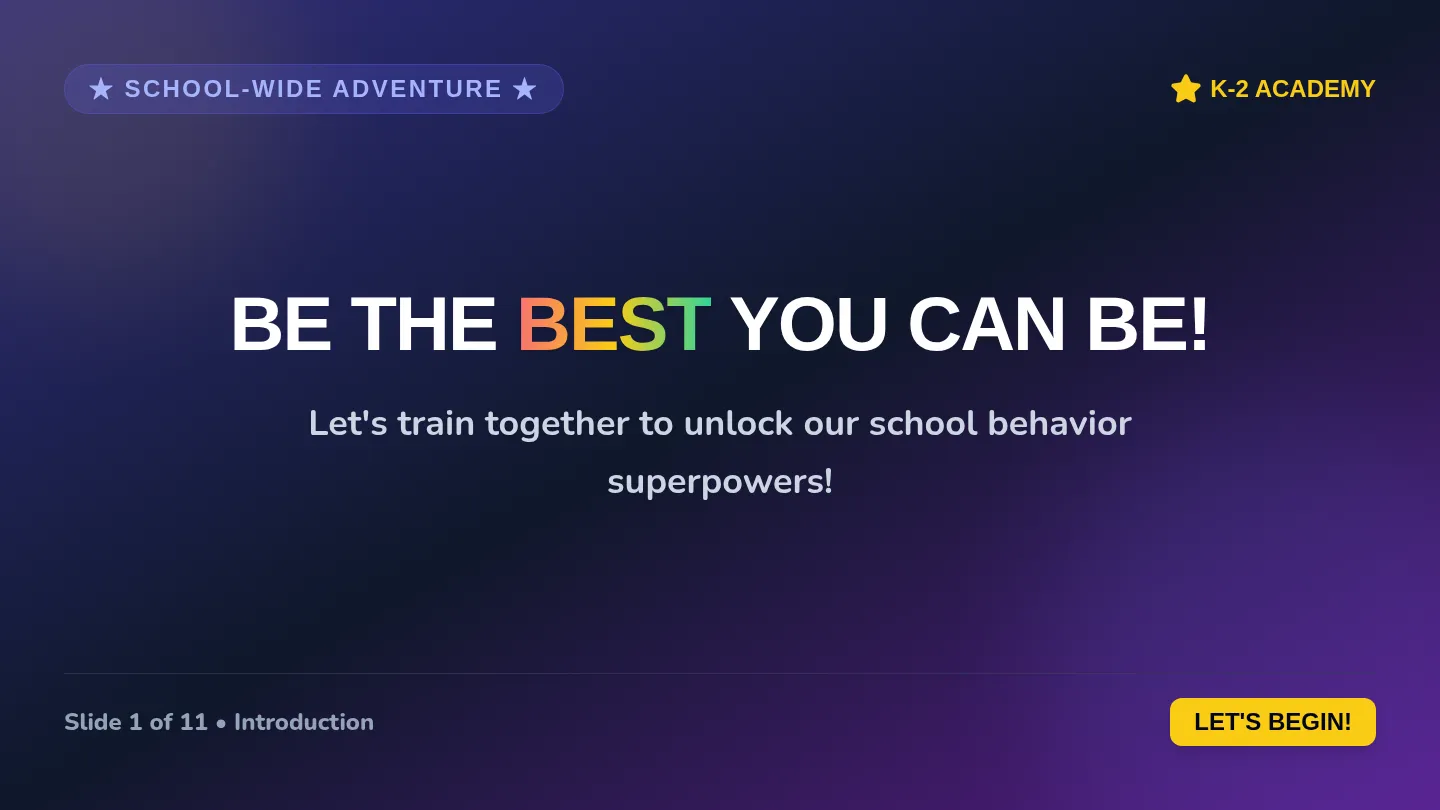 BEST Academy Launch Slides