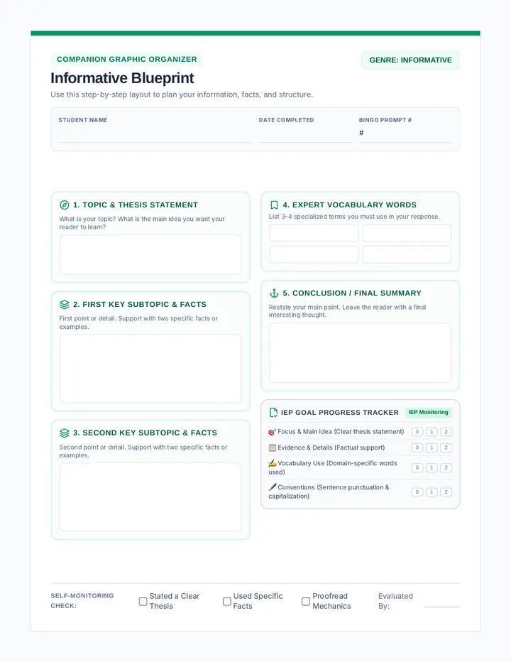 Informative Planning Organizer page 1