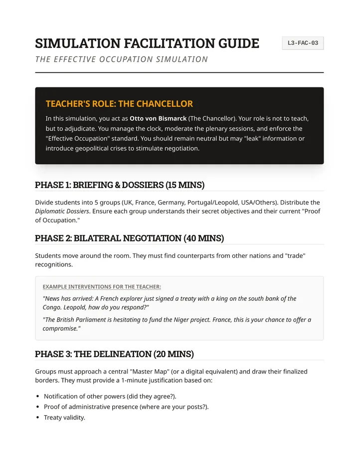 Simulation Facilitation Guide