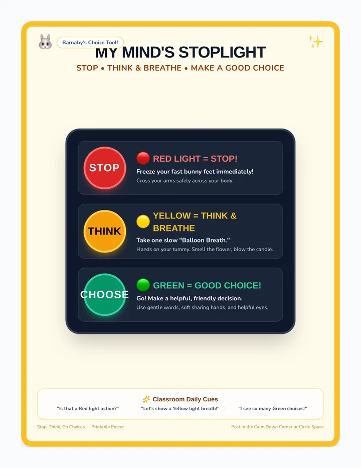 Choice Stoplight Anchor Chart