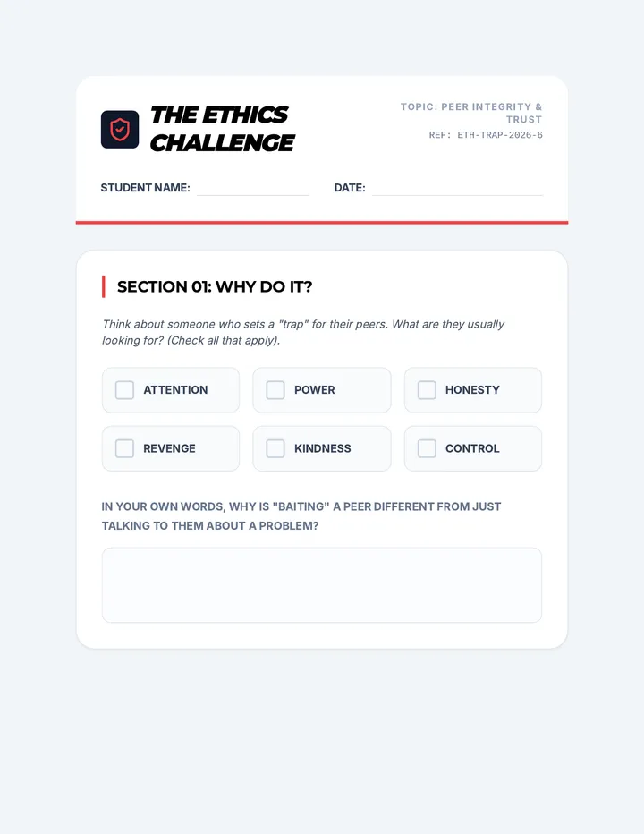 Bait Ethics Worksheet