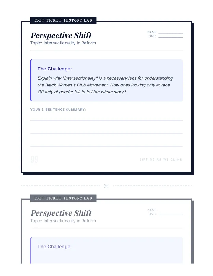 Perspective Shift Exit Ticket