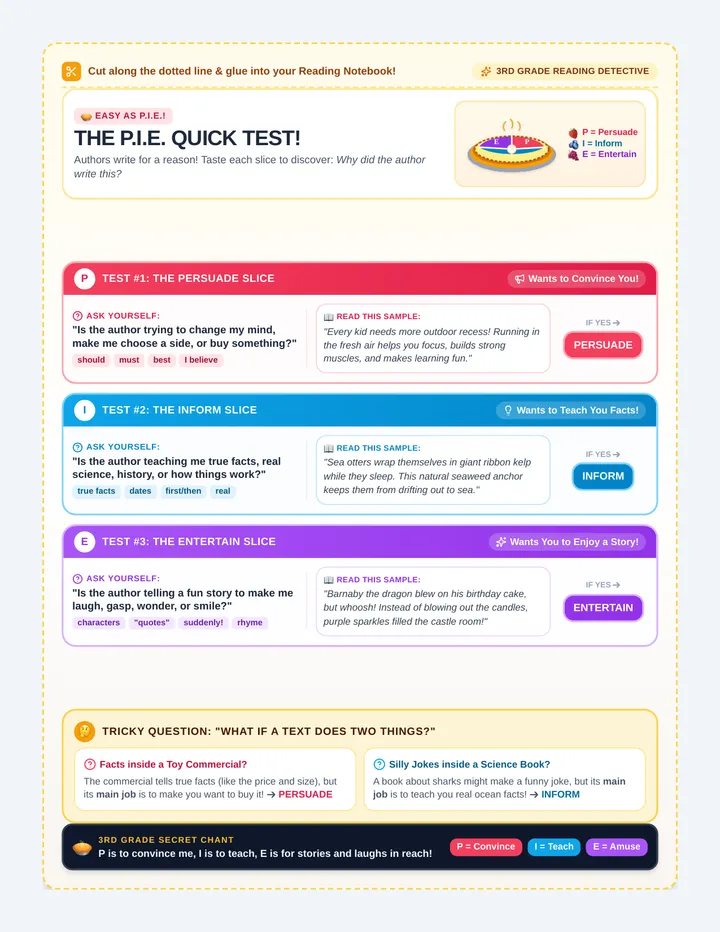 Pie Detective Test Poster