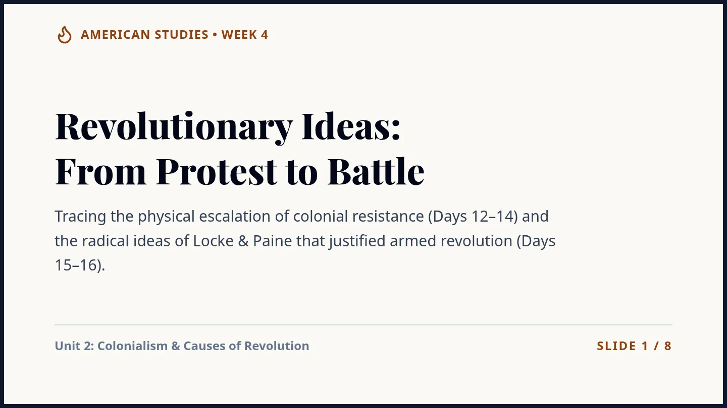 Revolutionary Ideas Slides