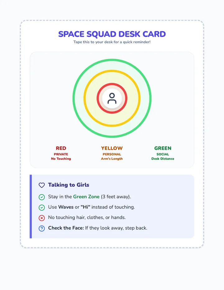 Space Squad Desk Card