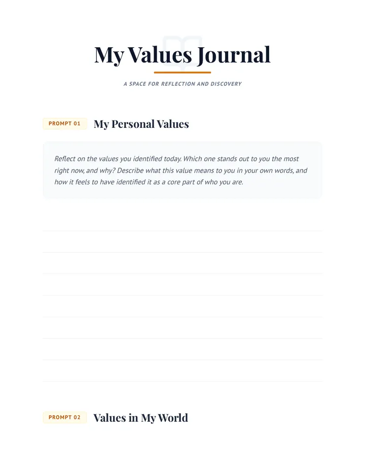 My Values Journal