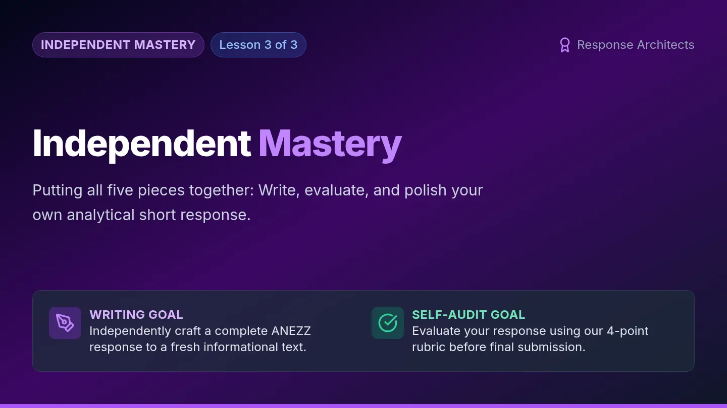 Mastery Showcase Slides