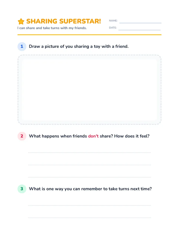 Fair Play Worksheet