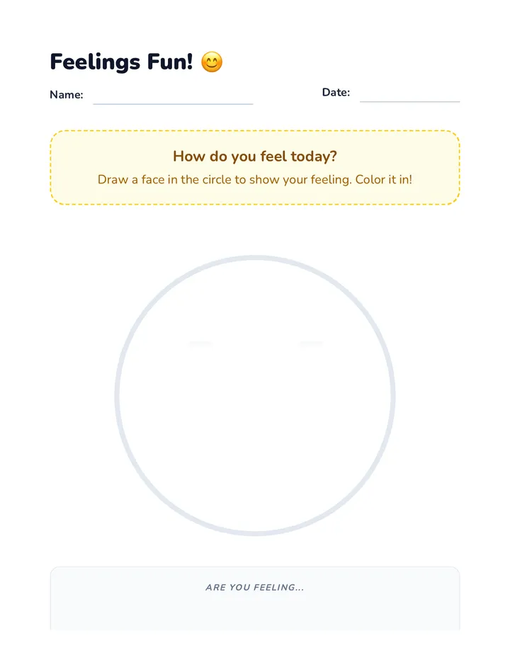 Feelings Fun Worksheet