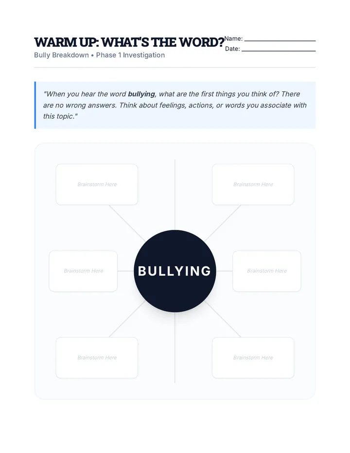 Bully Brainstorm Warmup