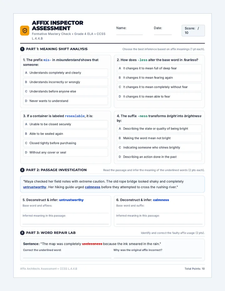 Affix Inspector Assessment