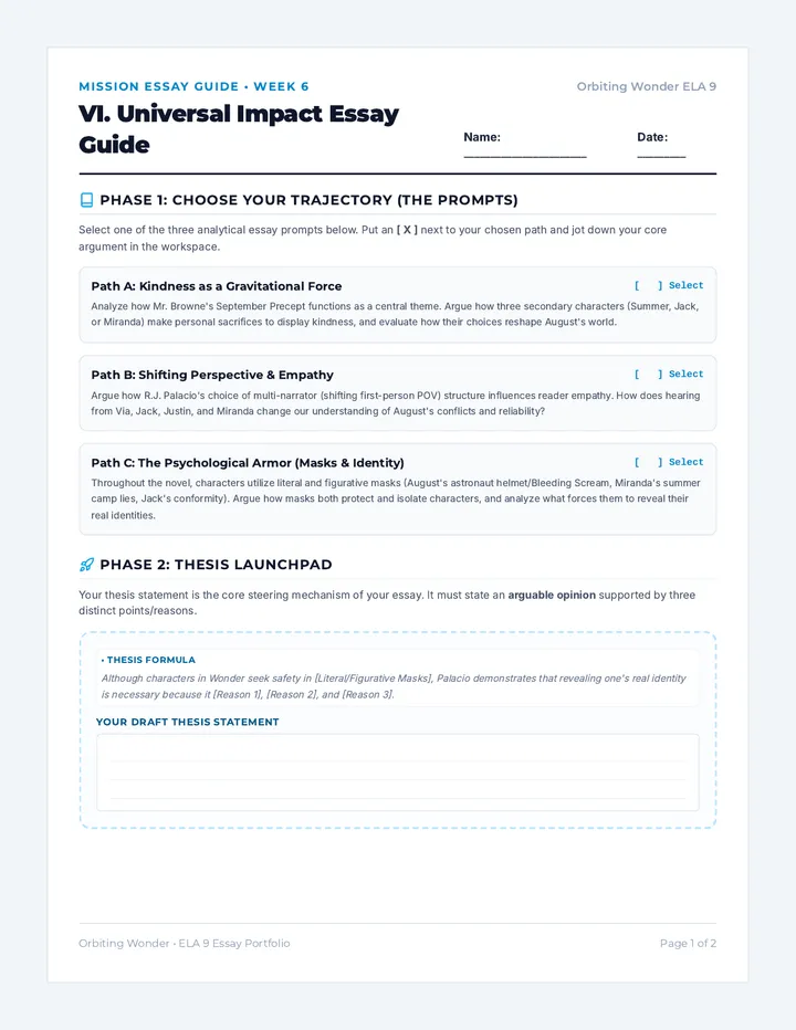 Universal Impact Essay Guide