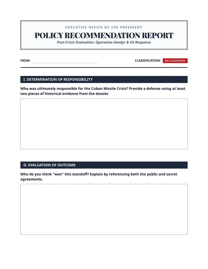 Crisis Policy Recommendation Report