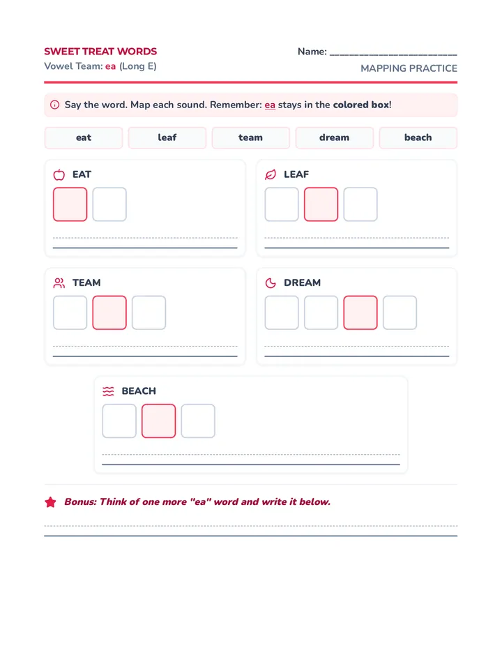 Dream Team Worksheet