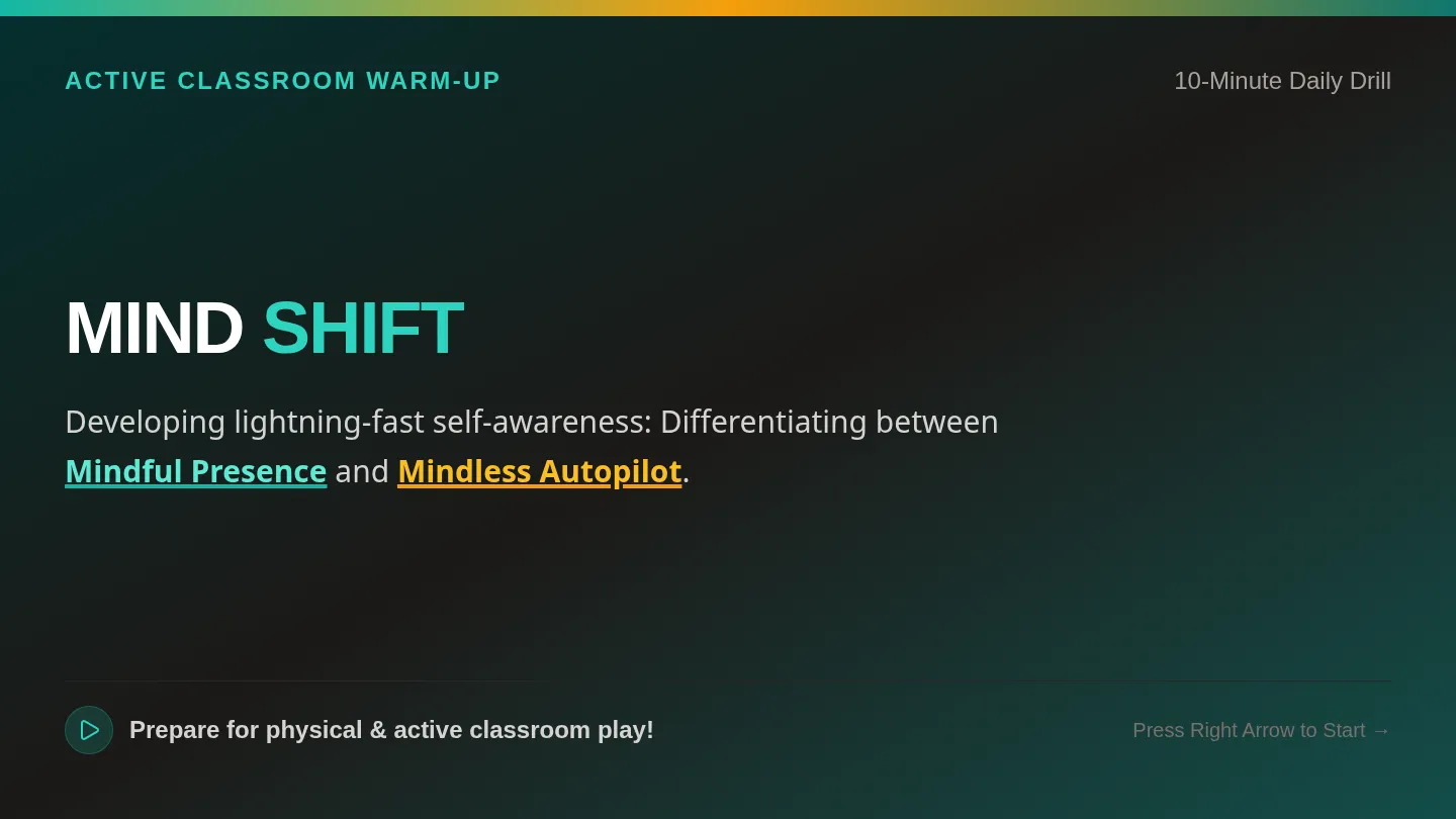 Mind Shift Game Slides Presentation