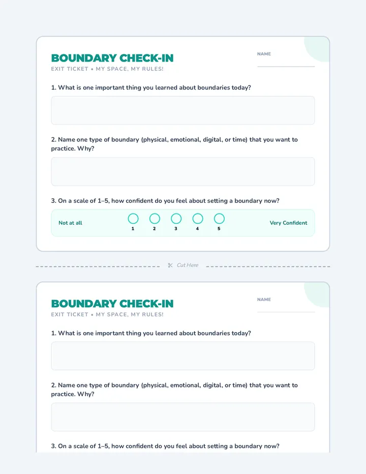 Boundary Check-In Cool Down