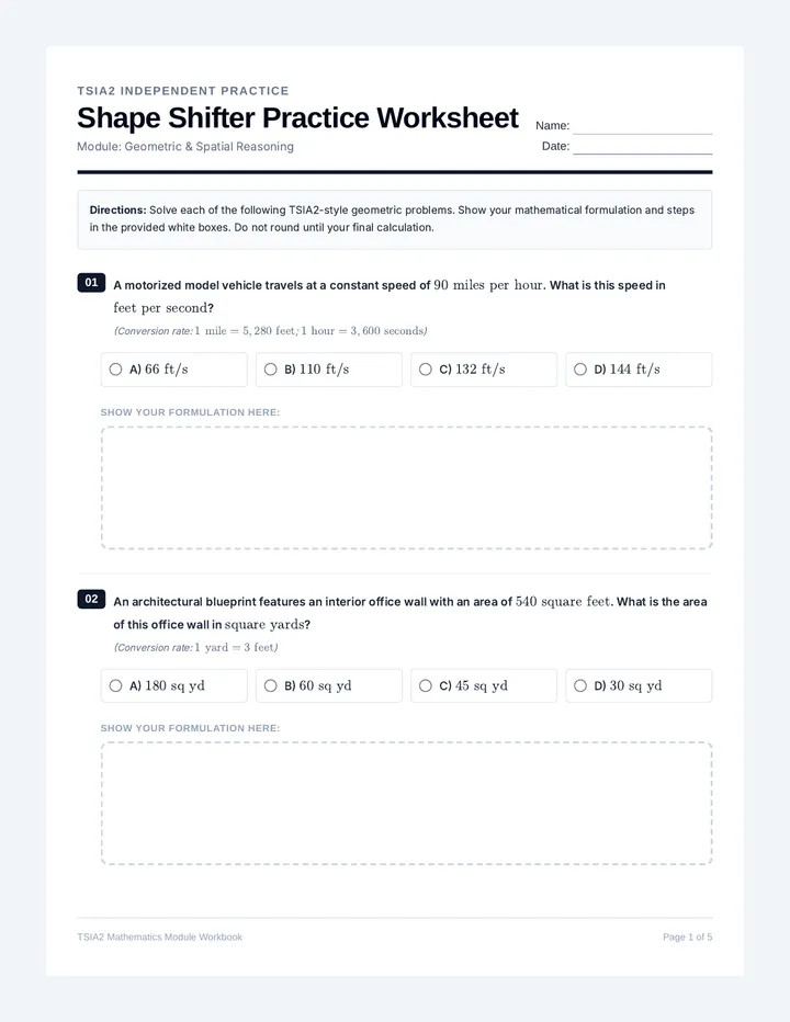 Shape Shifter Practice Worksheet