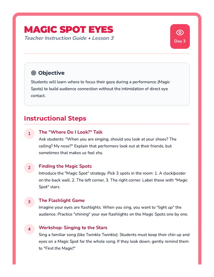 Magic Spot Eyes Teacher Guide
