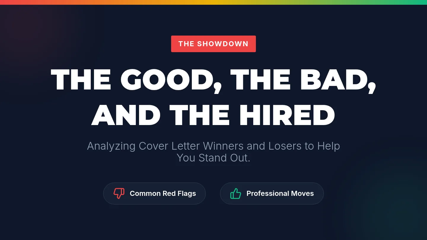 Cover Letter Showdown Slides