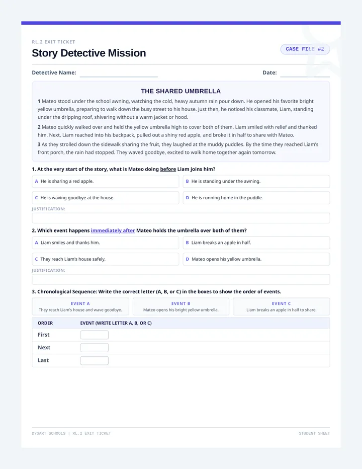 Next Step Exit Ticket
