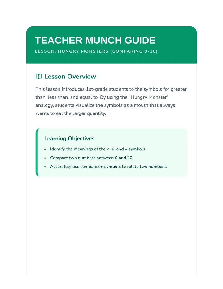 Teacher Munch Guide