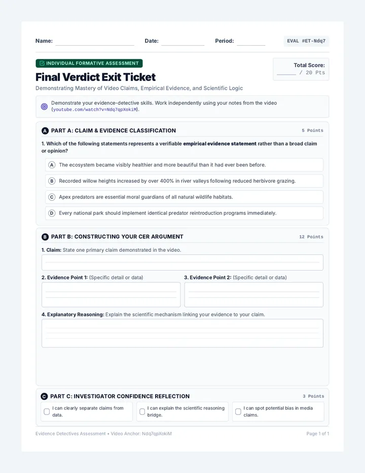 Final Verdict Exit Ticket