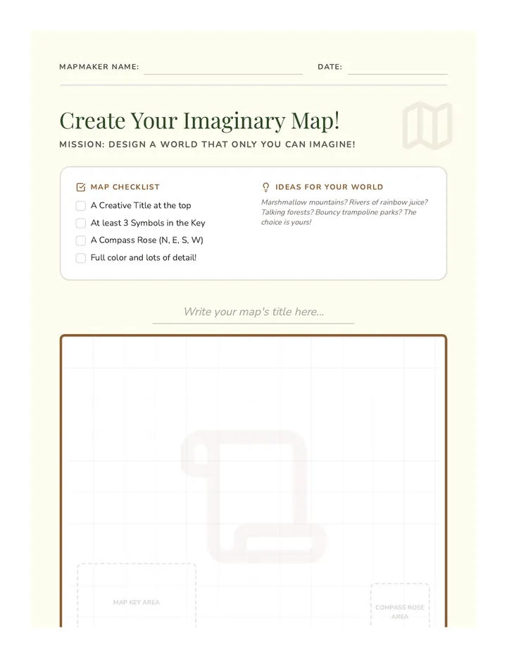 Create Your Imaginary Map Activity