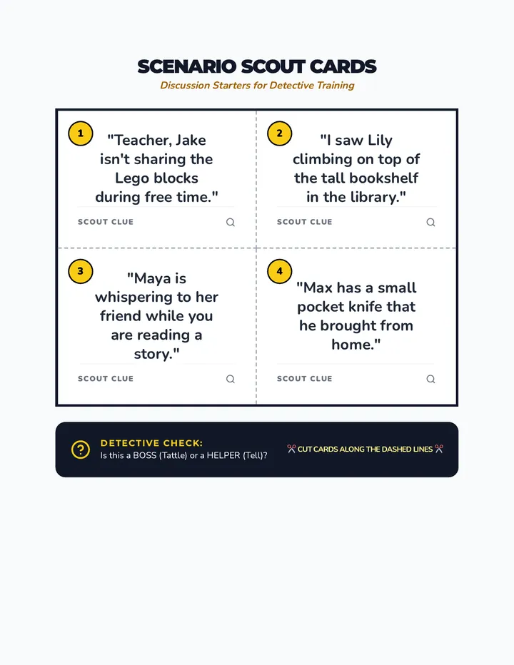 Scenario Scout Cards