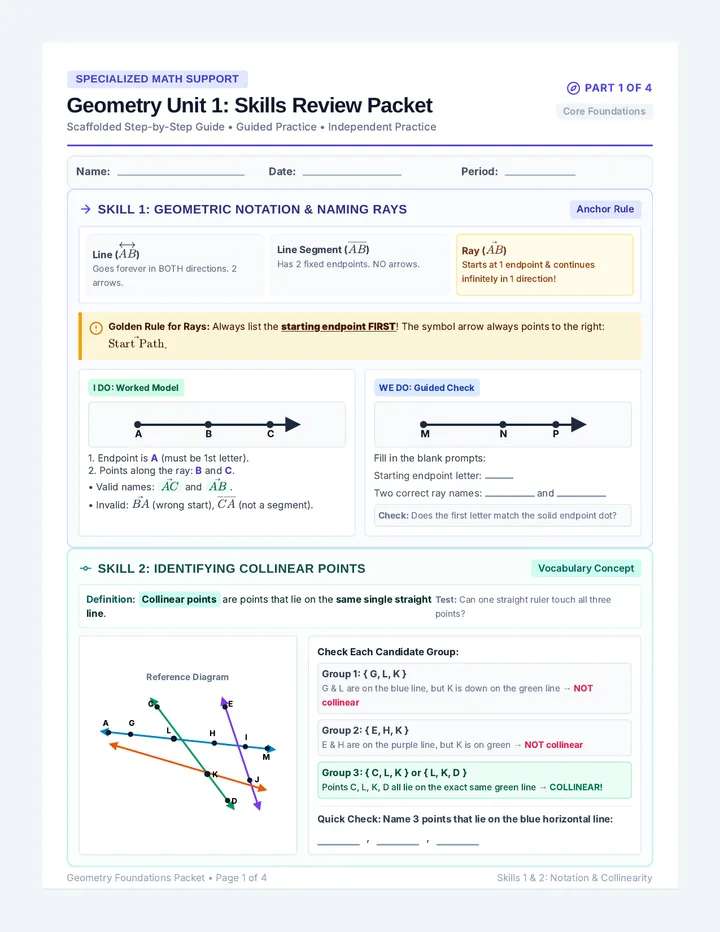 Geometry Review Practice Packet