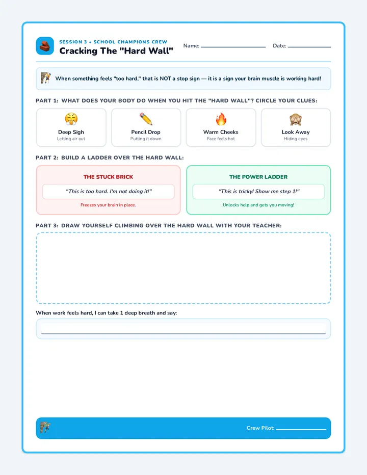 Hard Wall Activity Sheet