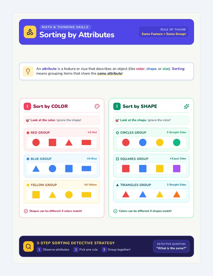Attribute Sorting Anchor Chart