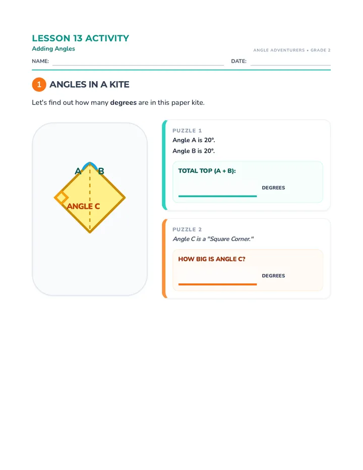 Kite Angles Worksheet Revised Final