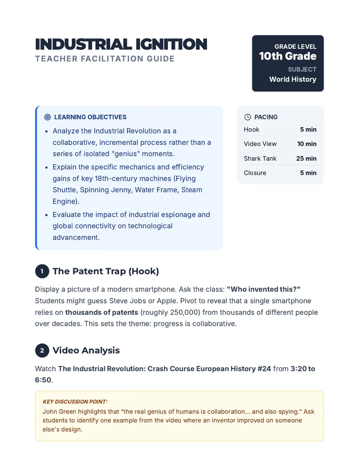 Industrial Ignition Lesson Plan