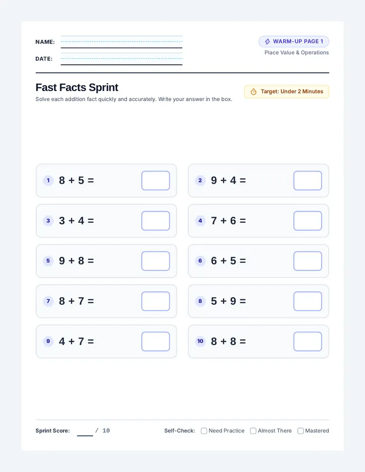 Regrouping Addition Practice Packet